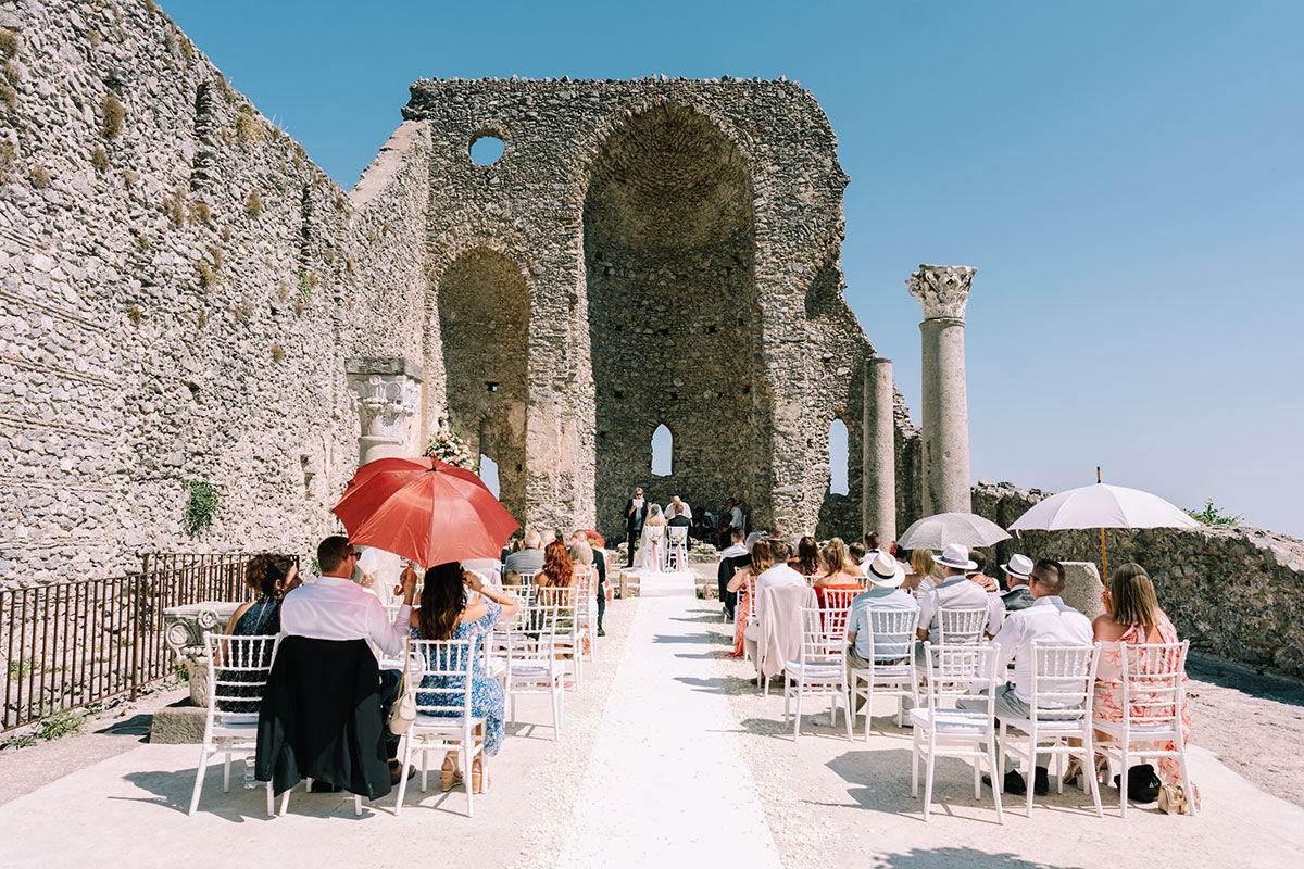 Wedding ceremony decorations Amalfi Coast