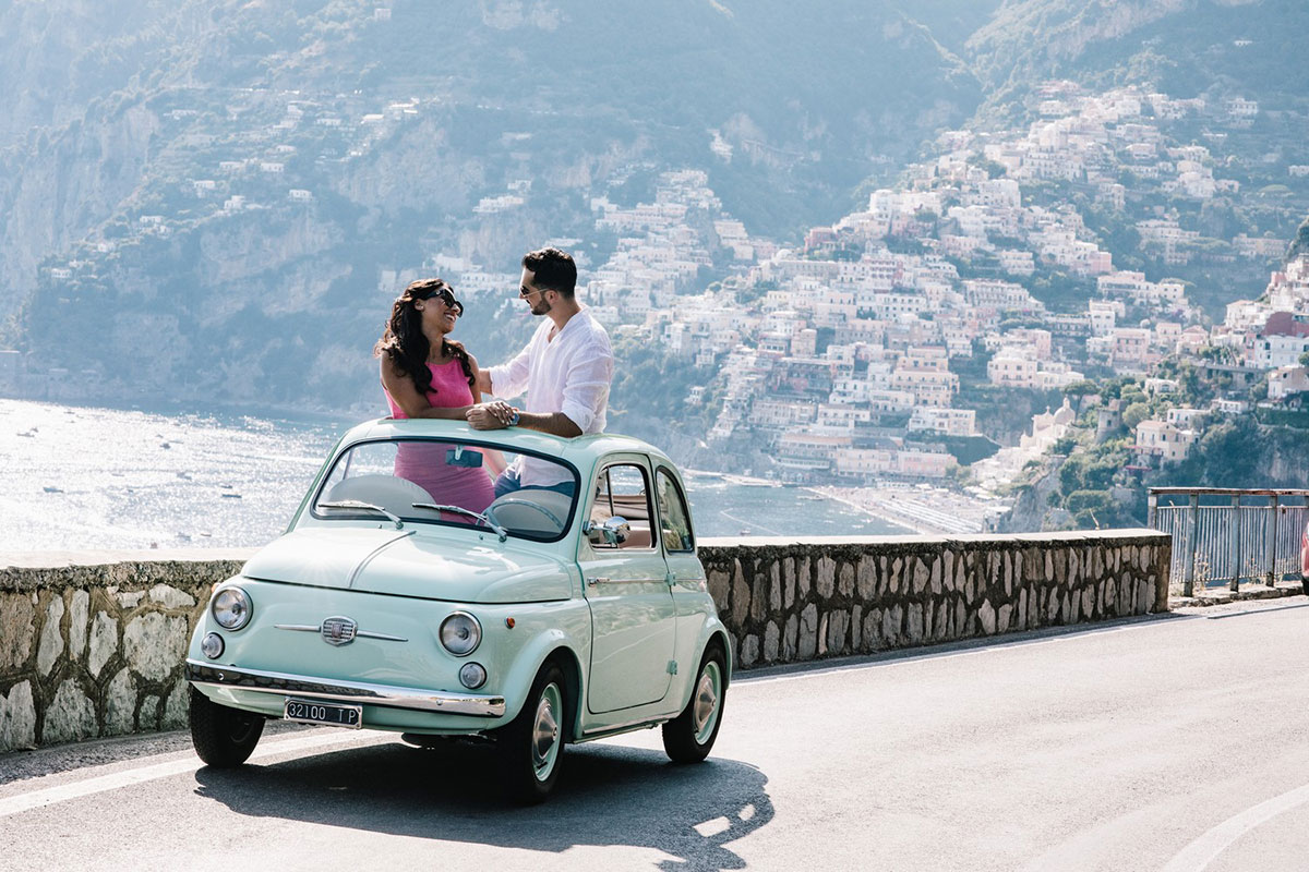 Vintage car for weddings Amalfi Coast